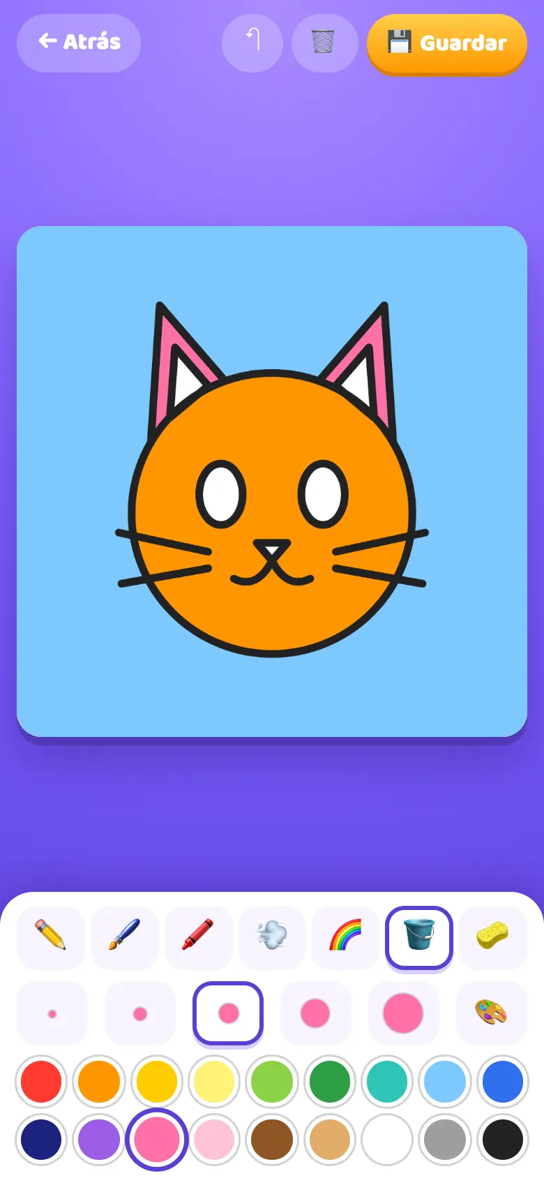Doodle Moon en juego: Colorea dibujos o crea los tuyos.