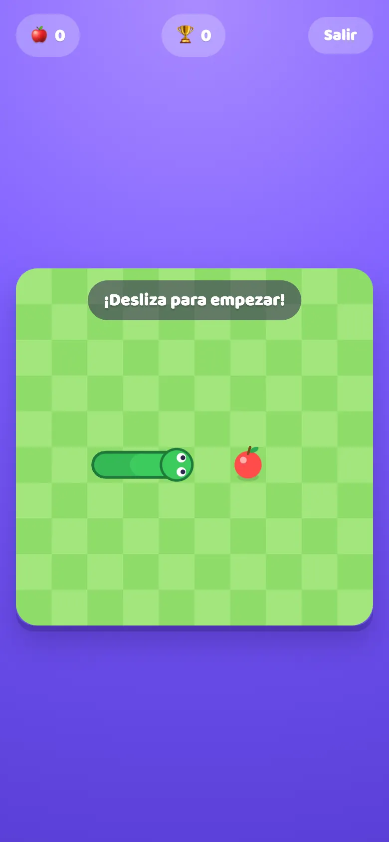 Snacky Snake en juego: Desliza para guiar a la serpiente y zamparte las manzanas.