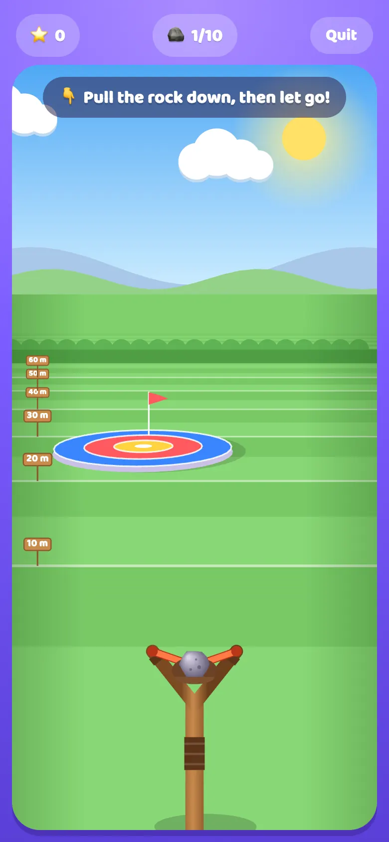 Star Slinger in play: Pull back, aim and hit the target.